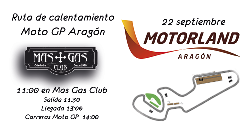 RUTA DE CALENTAMIENTO MOTO GP ARAGÓN